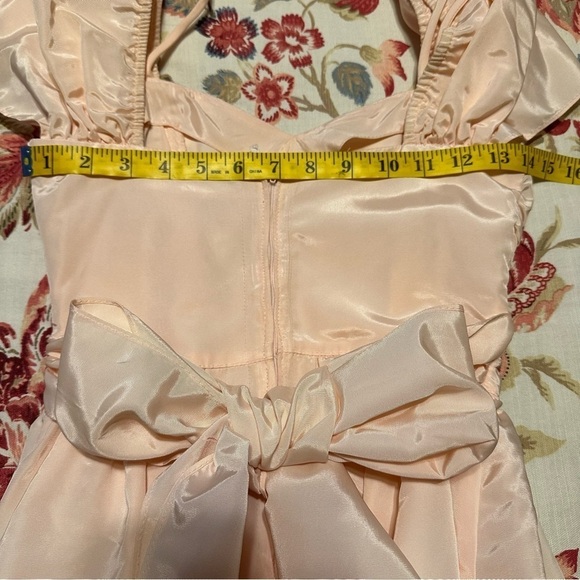 Gunne Sax by Jessica McClintock Peach Vintage Sequined Puff Sleeves Peach Size 8 - Picture 9 of 11